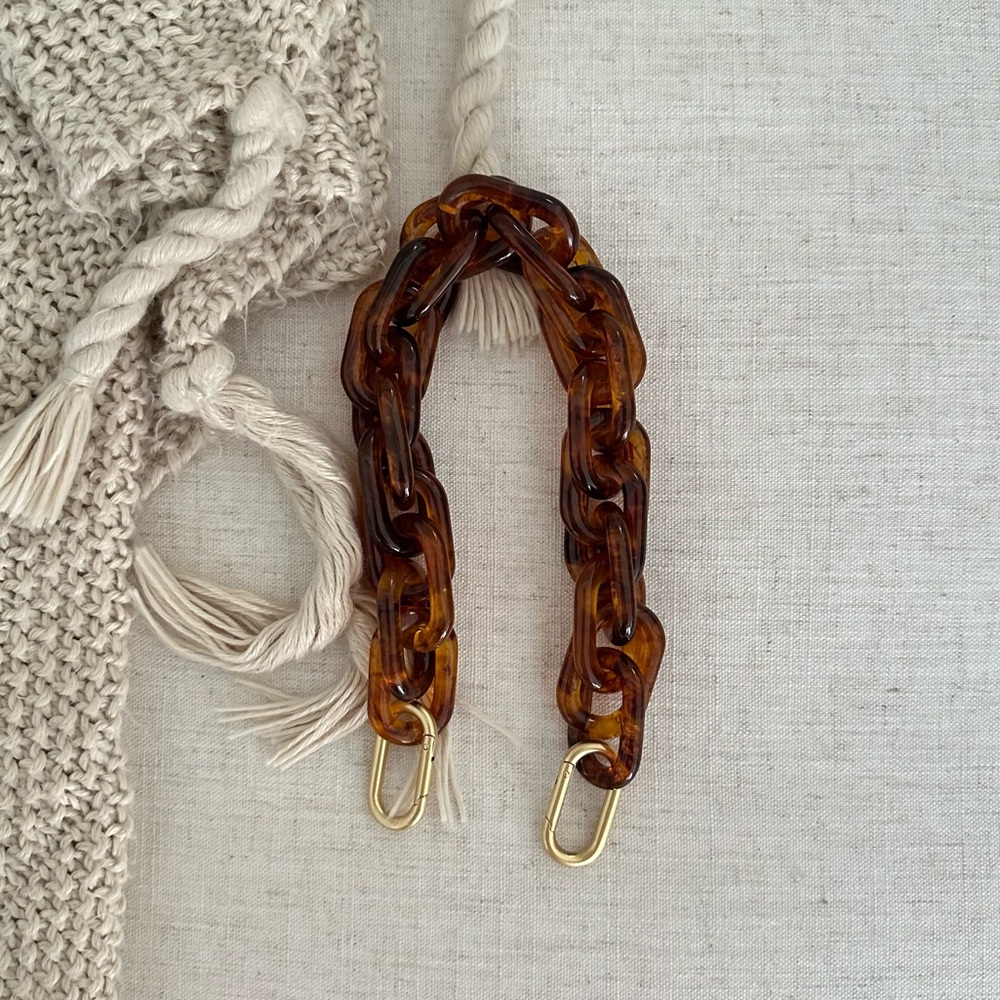 Clare V Tortoise Resin Shortie Strap